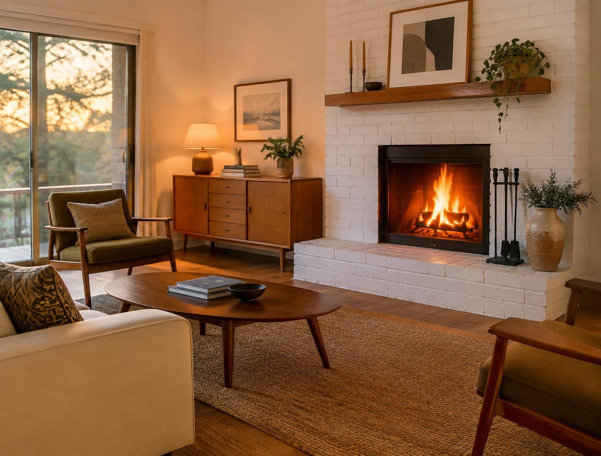 Clean, safe fireplace after chimney service in Los Angeles, CA